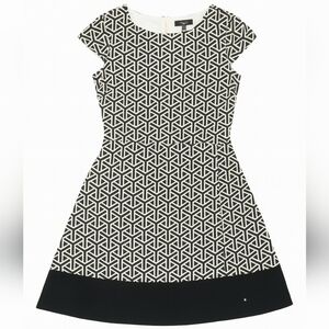 Alex Marie Geometric Black and White Mini Dress